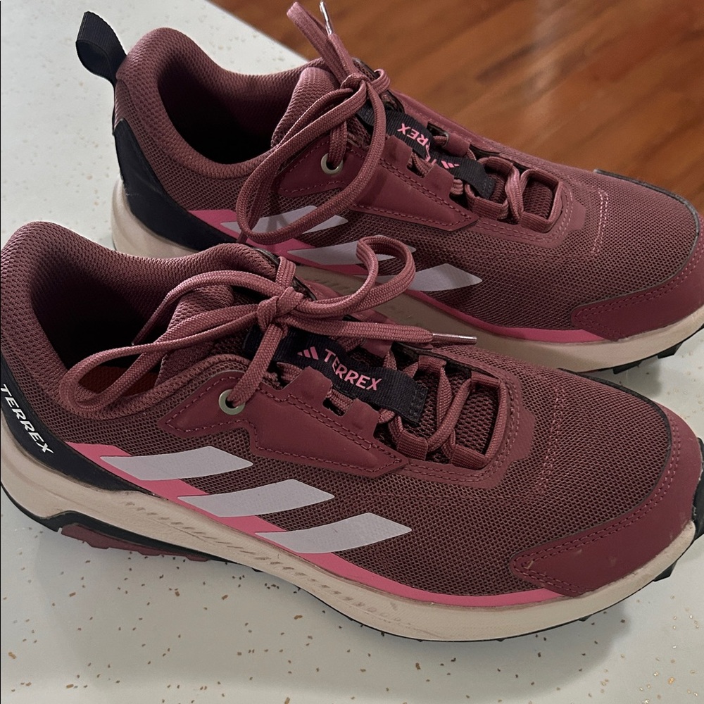 adidas Terrex Women's Maroon and White Trail Sneakers